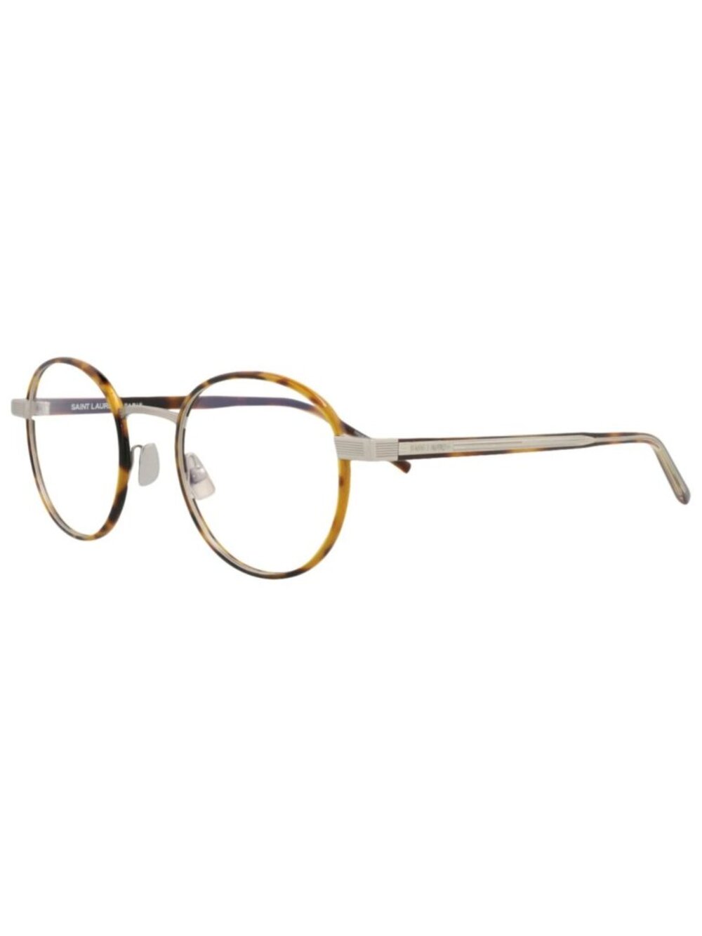 New Saint Laurent Women's Eyeglasses Round Oval Metal Frame Unisex Havana Havana